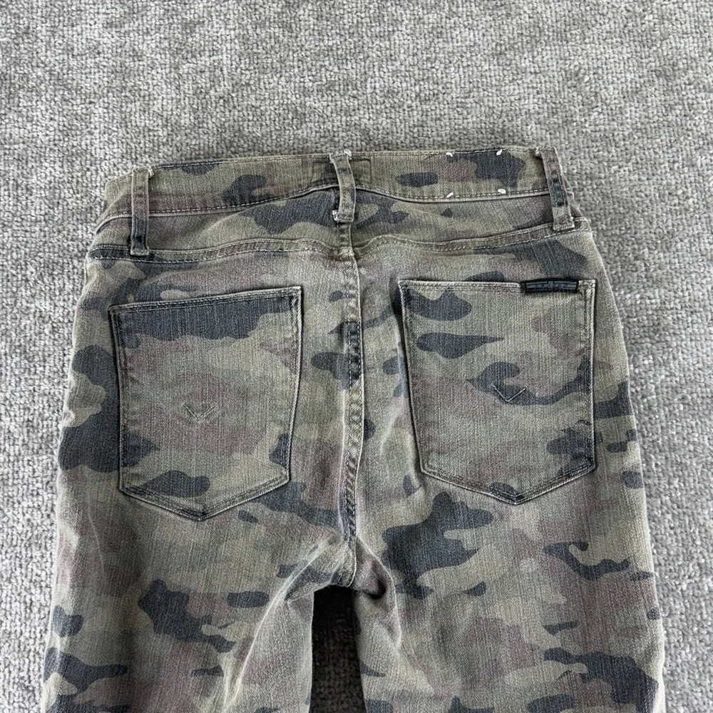 Hudson Jeans Skinny Mid Rise Ankle Pants Camo Womens 26 Green Brown